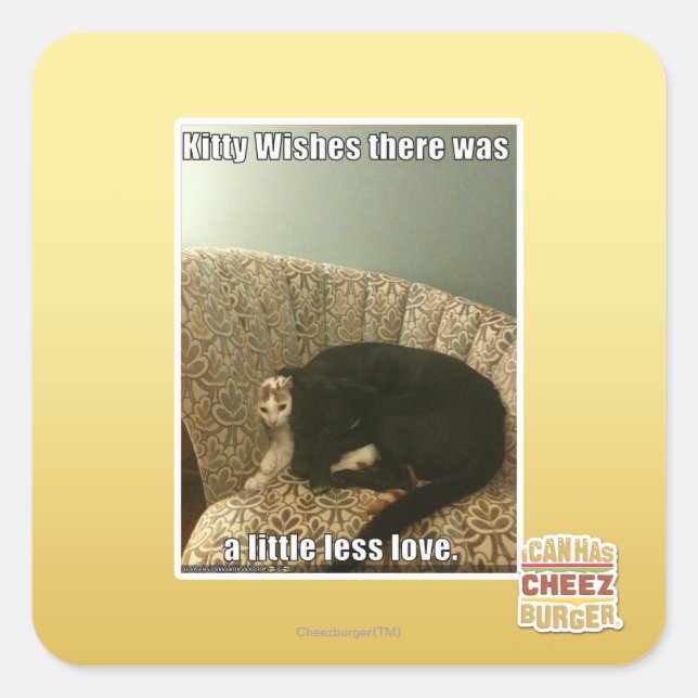 Pegatina Cuadrada Deseos Kitty (Anverso)
