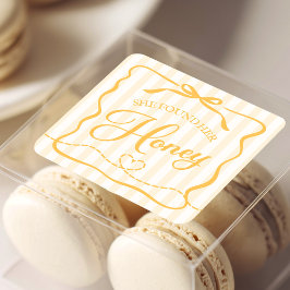 Pegatina Cuadrada Despedida de soltera con miel