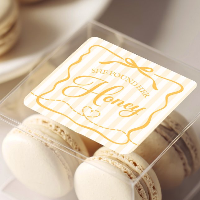 Pegatina Cuadrada Despedida de soltera con miel (Subido por el creador)