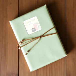 Pegatina Cuadrada Despedida de soltera con té y libros: libro mister