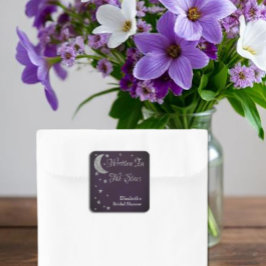 Pegatina Cuadrada Despedida de soltera Escrito En Las Estrellas