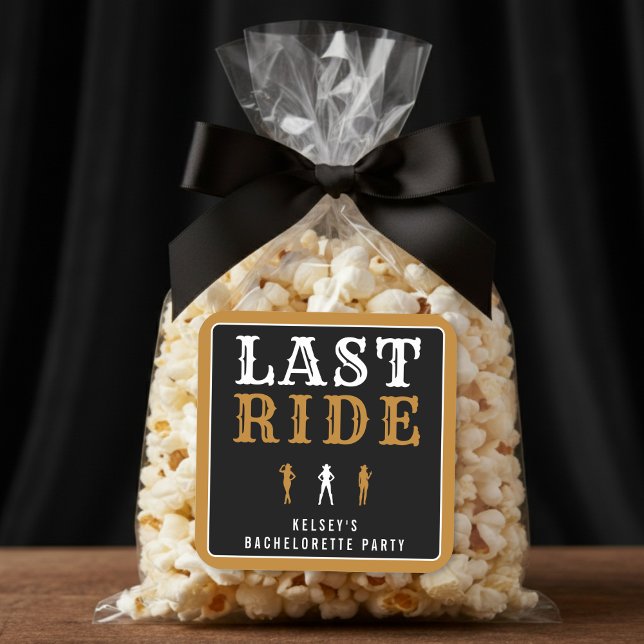 Pegatina Cuadrada Despedida de soltera vaquera Última Cabalgata Marr (Subido por el creador)