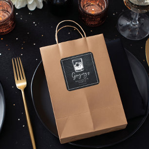 Pegatina Cuadrada Despedida de soltero moderna y elegante