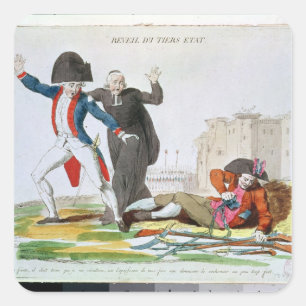 Pegatina Cuadrada Despertar el Tercer Estado, julio de 1789