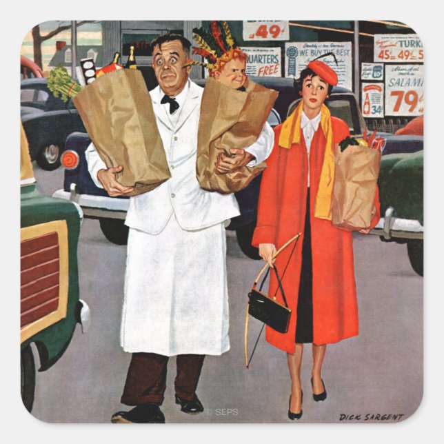 Pegatina Cuadrada Despido lleno de problemas (Anverso)