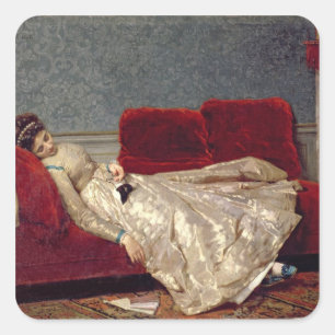 Pegatina Cuadrada Después de la bola, 1869