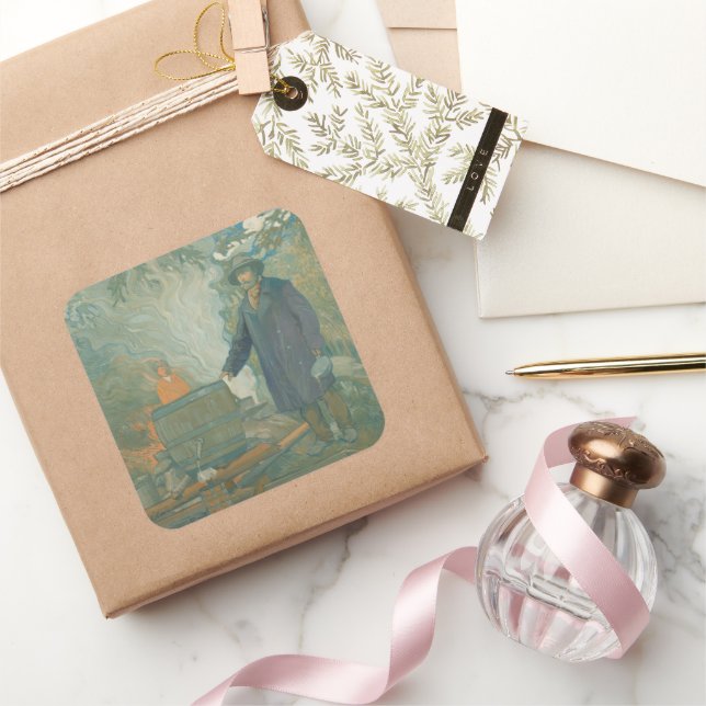 Pegatina Cuadrada Destilado de licor Moonshiners de White Lightning  (Regalar)