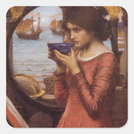 Pegatina Cuadrada Destino de John William Waterhouse