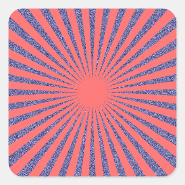 Pegatina Cuadrada Destino rojo: (Anverso)