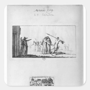 Pegatina Cuadrada Destrucción de los campeones del DES del