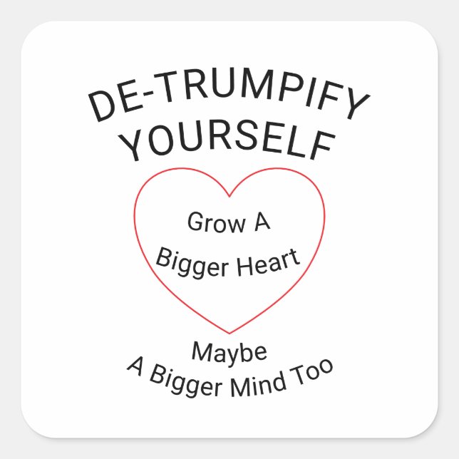 Pegatina Cuadrada Destrumpir (Anverso)