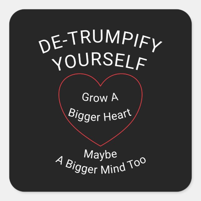 Pegatina Cuadrada Destrumpir (Anverso)