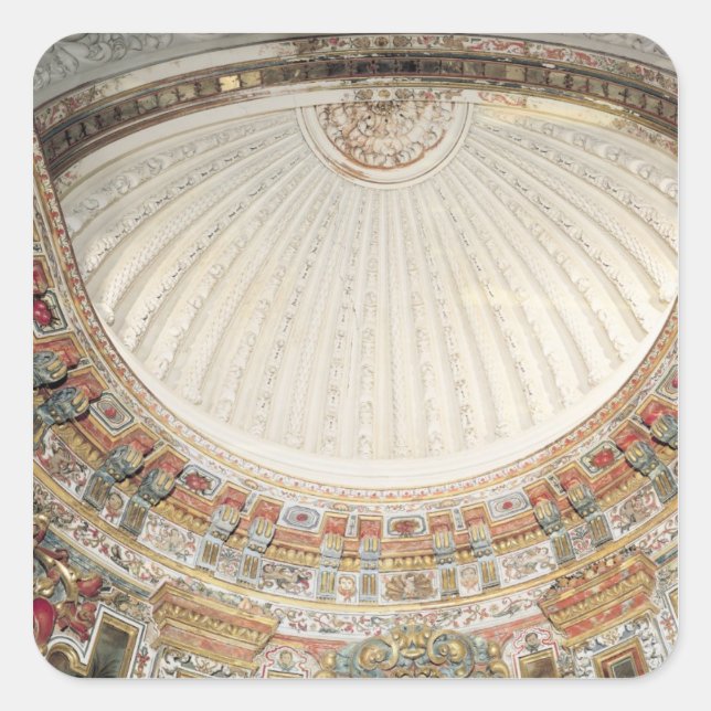Pegatina Cuadrada Detalle de la bóveda de la capilla (Anverso)