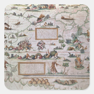 Pegatina Cuadrada Detalle de Siberia