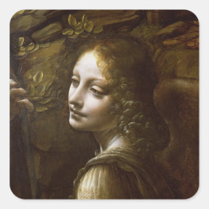 Pegatina Cuadrada Detalle del ángel, de la Virgen del