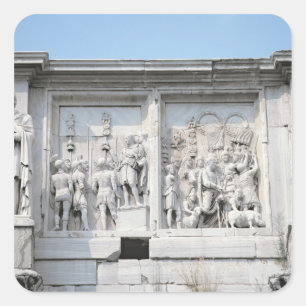 Pegatina Cuadrada Detalle del arco de Constantina