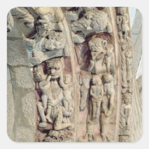 Pegatina Cuadrada Detalle del Portico De la Gloria