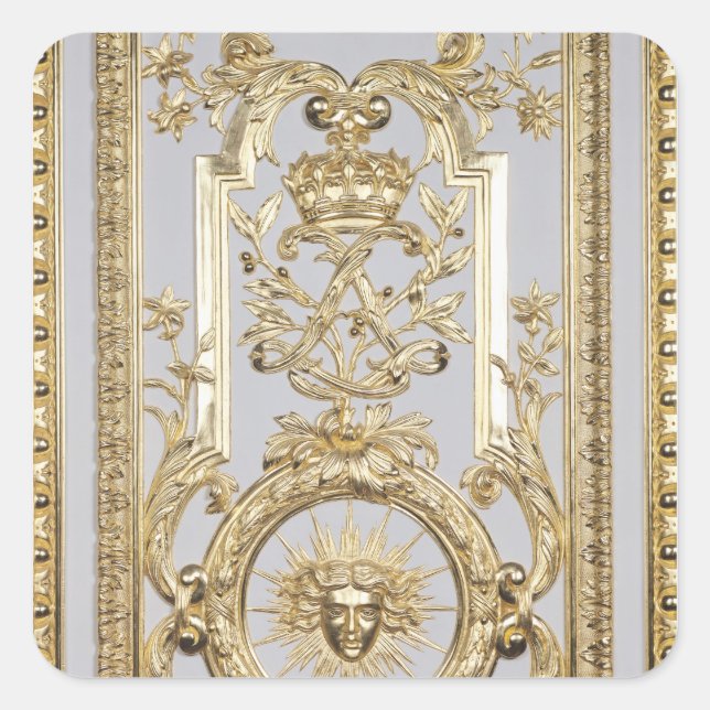 Pegatina Cuadrada Detalle del revestimiento (Anverso)