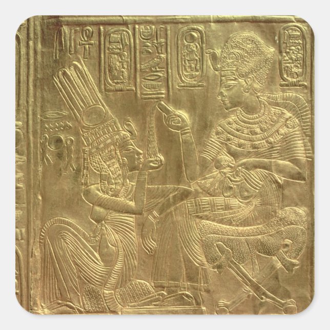 Pegatina Cuadrada Detalle del santuario de oro (Anverso)