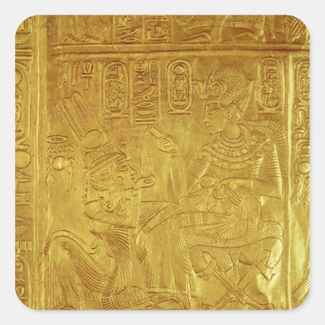 Pegatina Cuadrada Detalle del santuario de oro (Anverso)