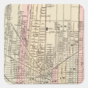 Pegatina Cuadrada Detroit