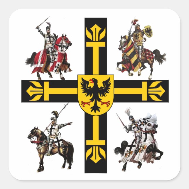 Pegatina Cuadrada Deutscher Orden #10 Aufkleber (Anverso)