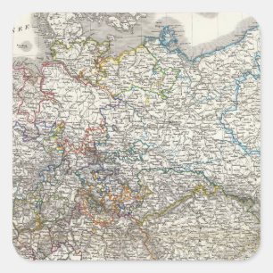 Pegatina Cuadrada Deutschland - Alemania