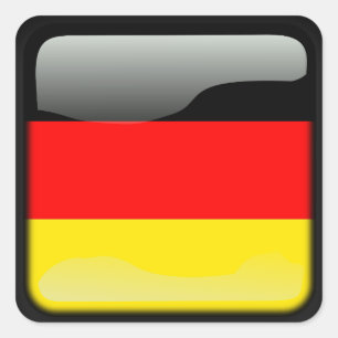 Pegatina Cuadrada Deutschland pulido