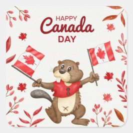 Pegatina Cuadrada Día de Canadá