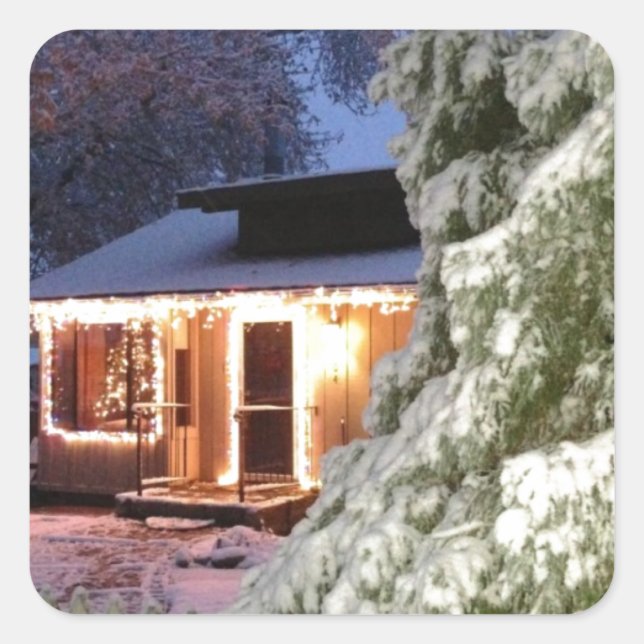 Pegatina Cuadrada Día de la Alta Sierra (Anverso)