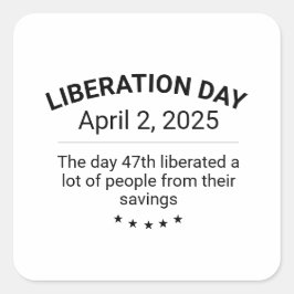 Pegatina Cuadrada Día de la Liberación