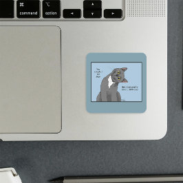 Pegatina Cuadrada Día de la madre, adopción de Mamá de gato