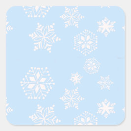 Pegatina Cuadrada Día de la nieve