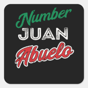 Pegatina Cuadrada Día de los Padres Abuelos Mexicanos