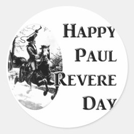 Pegatina Cuadrada Día de Paul Revere
