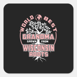 Pegatina Cuadrada Día del padre | Mejor Abuela del Mundo