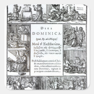 Pegatina Cuadrada Día del Señor, 1639