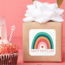 Día Feliz de la Madre Corazón Arcoíris Colores Bri