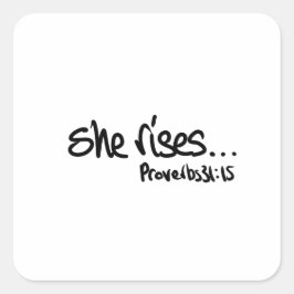 Pegatina Cuadrada Día Internacional de la Mujer Cristiana