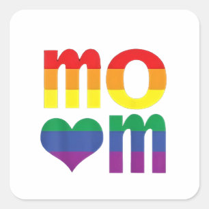 Pegatina Cuadrada Día LGBT del Día de la Madre