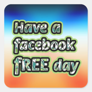 Pegatina Cuadrada Día libre de Facebook
