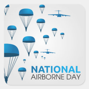 Pegatina Cuadrada Día Nacional del Aire