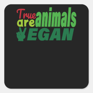 Pegatina Cuadrada día vegetariano mundial