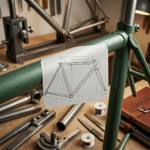 Pegatina Cuadrada Diagrama de geometría de cuadro de bicicleta