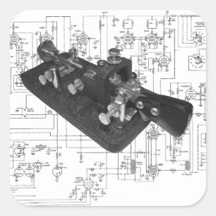 Pegatina Cuadrada Diagrama esquemático dominante de radio del códi