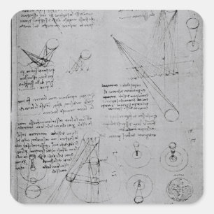 Pegatina Cuadrada Diagramas astronómicos del Codex