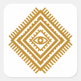 Pegatina Cuadrada Diamante Protector del Atlas Amazigh — Tribal Bere