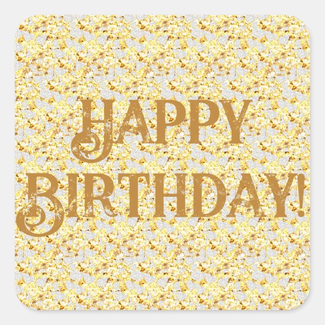 Pegatina Cuadrada Diamantes (Anverso)