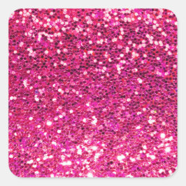 Pegatina Cuadrada Diamantina rosada