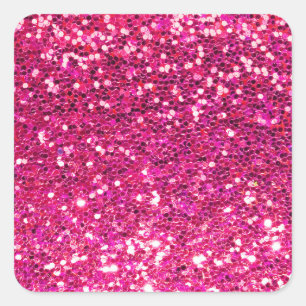 Pegatina Cuadrada Diamantina rosada